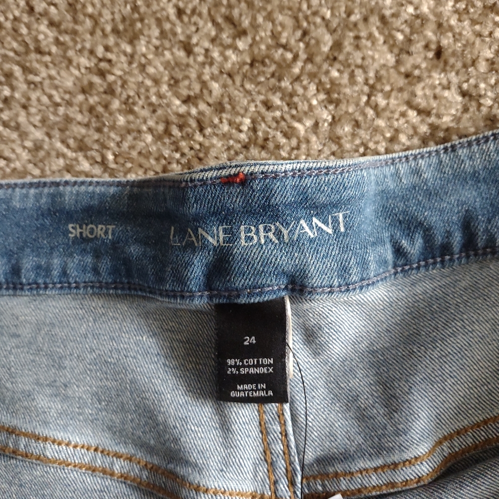 Lane Bryant Girlfriend Shorts denim with stars Size 24 NWT - Picture 4 of 5